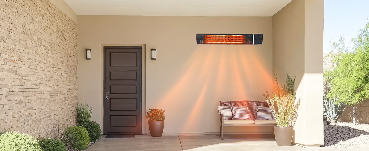 BLACK+DECKER Wall Mounted Infrared Patio Heater for Outdoor Use