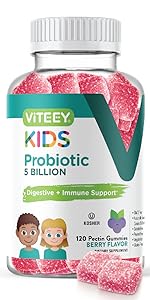 Probiotics Gummies for Kids - 5 Billion CFUs