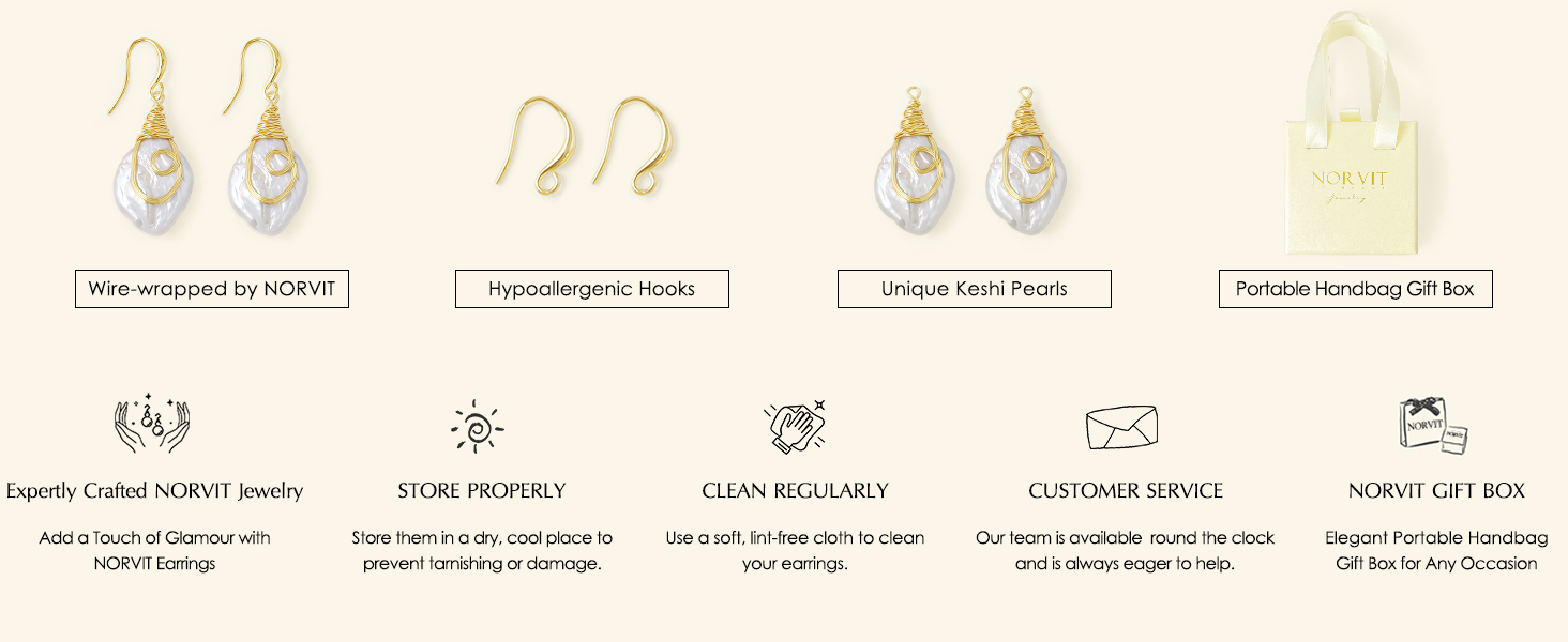 25-30mm Freshwater Baroque Keshi Pearl Dangle Drop Earrings For Women 16 EH303