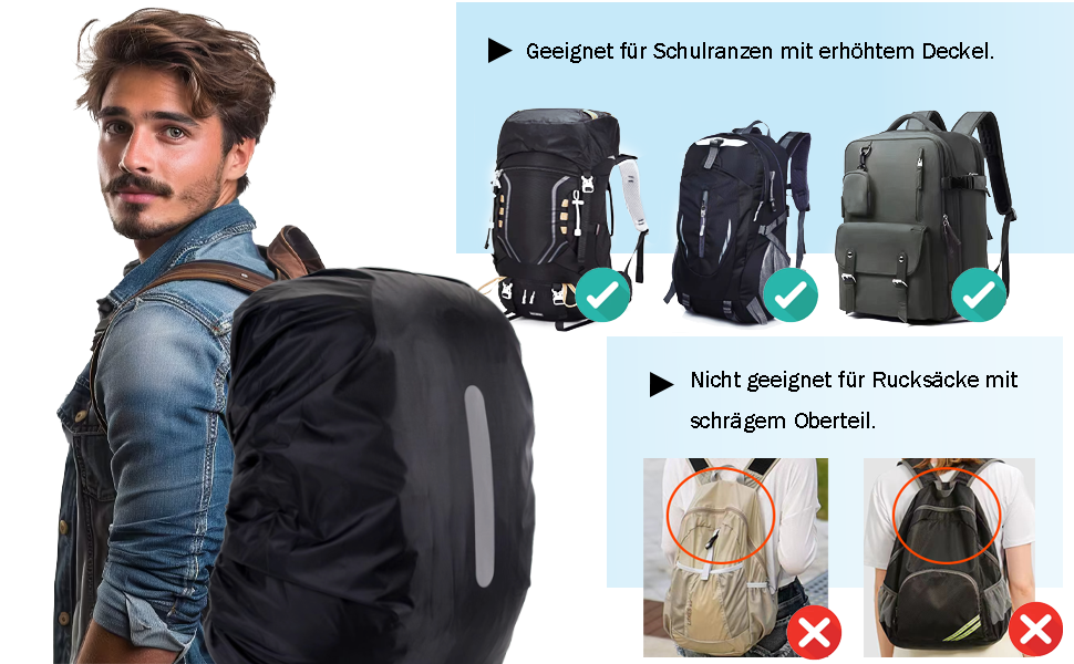 Funda Impermeable para Mochila Cubre Lluvia Cubierta de Bolsa Bolso Protector de Lluvia para Camping