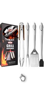 GRILLART 4PCS Lifetime Lasting Epic Grill Tools Set