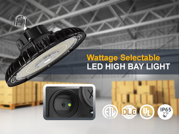 Adiding 200W LED High Bay Light, Wattage Adjustable UFO LED