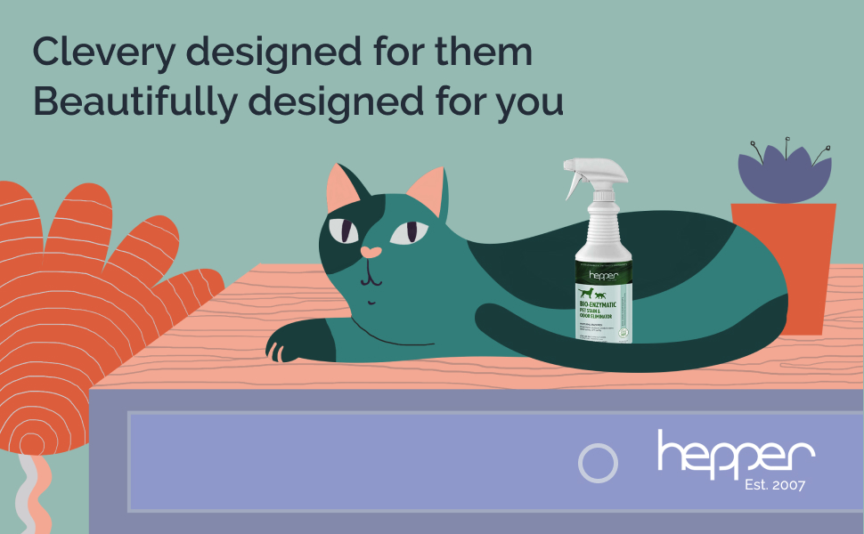 Hepper Advanced BioEnzyme Pet Stain & Odor Eliminator Spray Smell, Stain & Urine