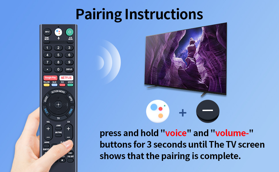 New RMFTX310U Voice Remote for Sony TV Remote Control, for Sony Bravia 4K Smart TV