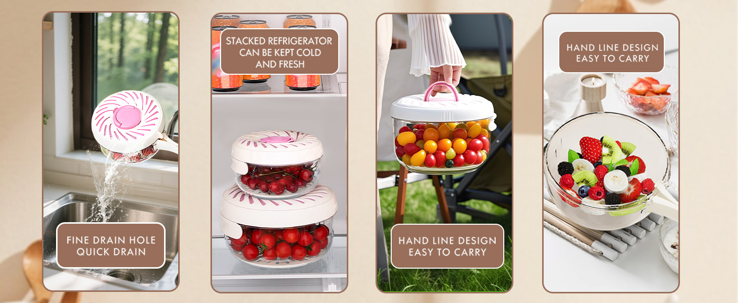 pink strainers for kitchen