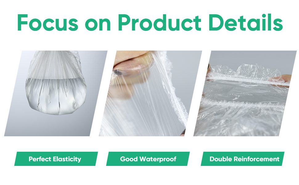 Bamlory 200PCS Disposable Shower Caps, Extra Elastic Large Shower Cap