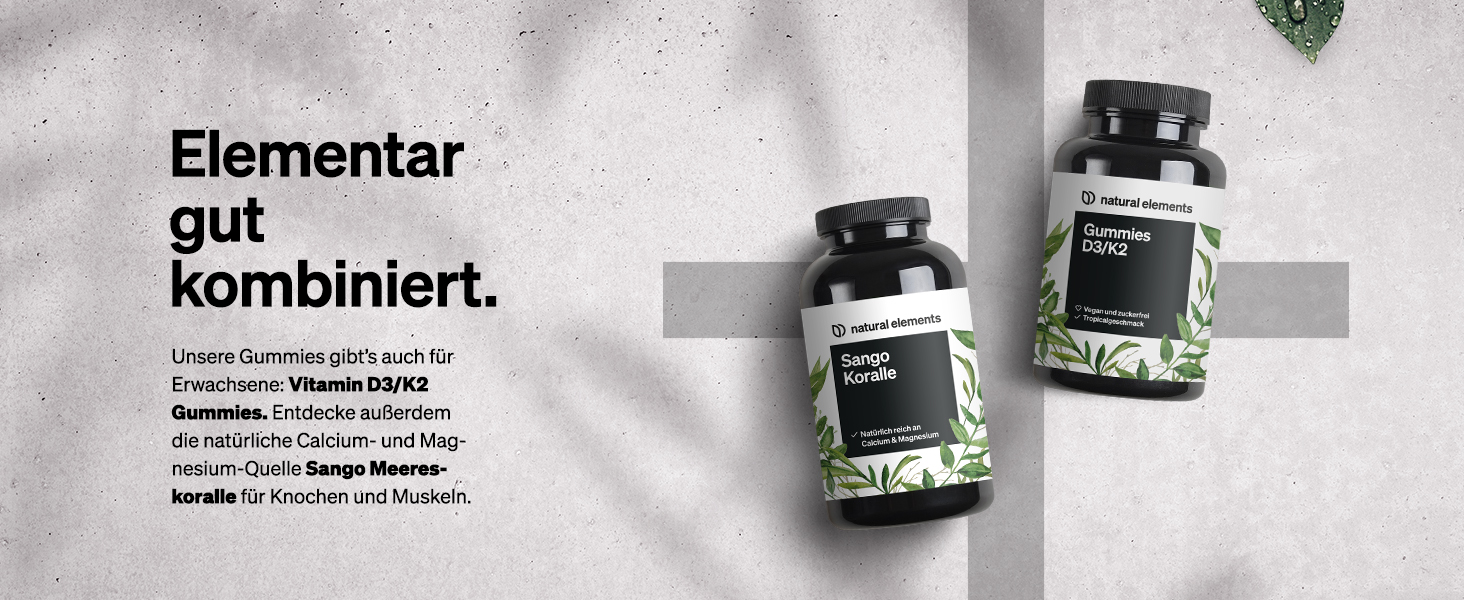 Vitamin D3 K2 Gummies KIDS – 120 fruchtige Gummies – vegan, zuckerfrei ...