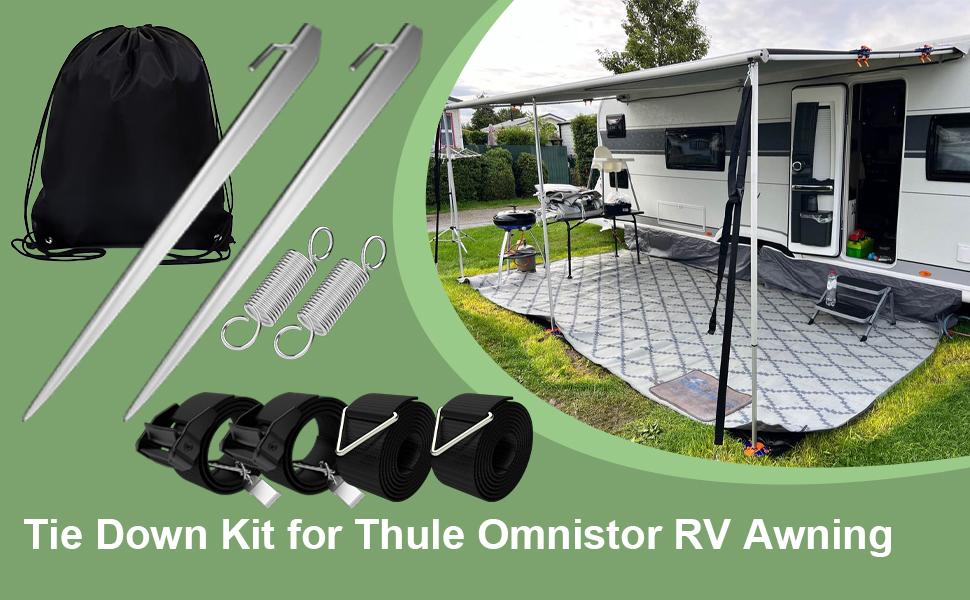 EFEALL Storm Band Awning Set for Thule Omnistor Motorhome Equipment