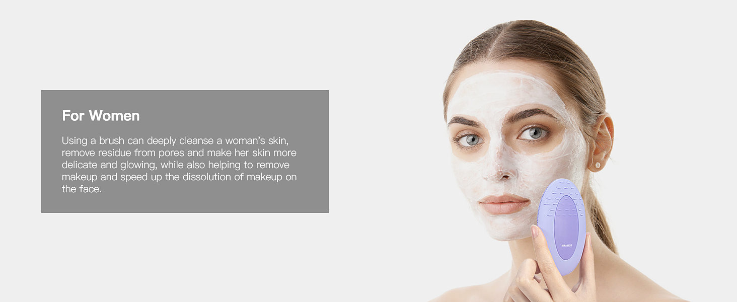 EZBASICS Sonic Facial Cleansing Brush Made with Ultra Hygienic Soft