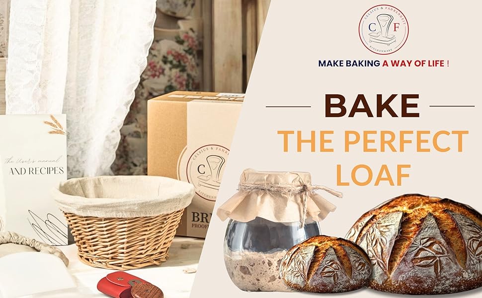 Amazon com: Wicker Banneton Bread Proofing Basket 9 Round Sourdough