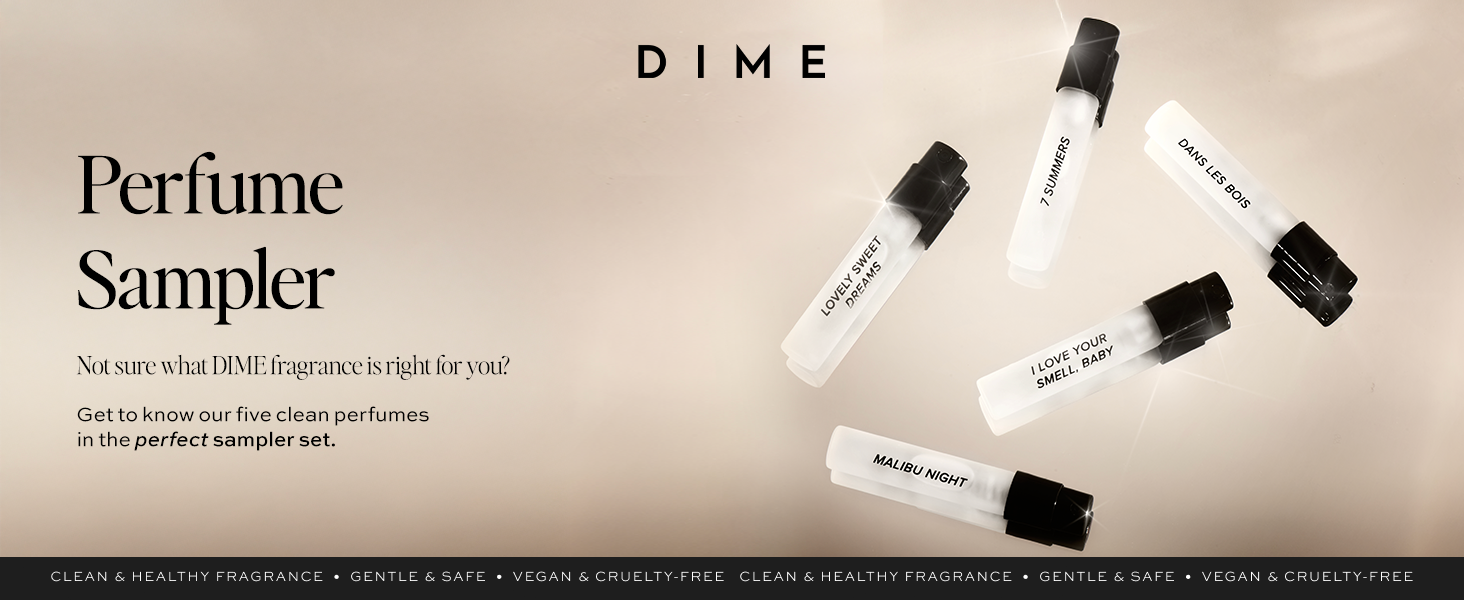 DIME Beauty Perfume Sampler Set, Eau de Toilette For Women (Set of 5, 2 ml)