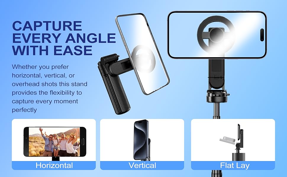 4-in-1 Multifunctional 360 Rotation Magnetic Selfie Stick