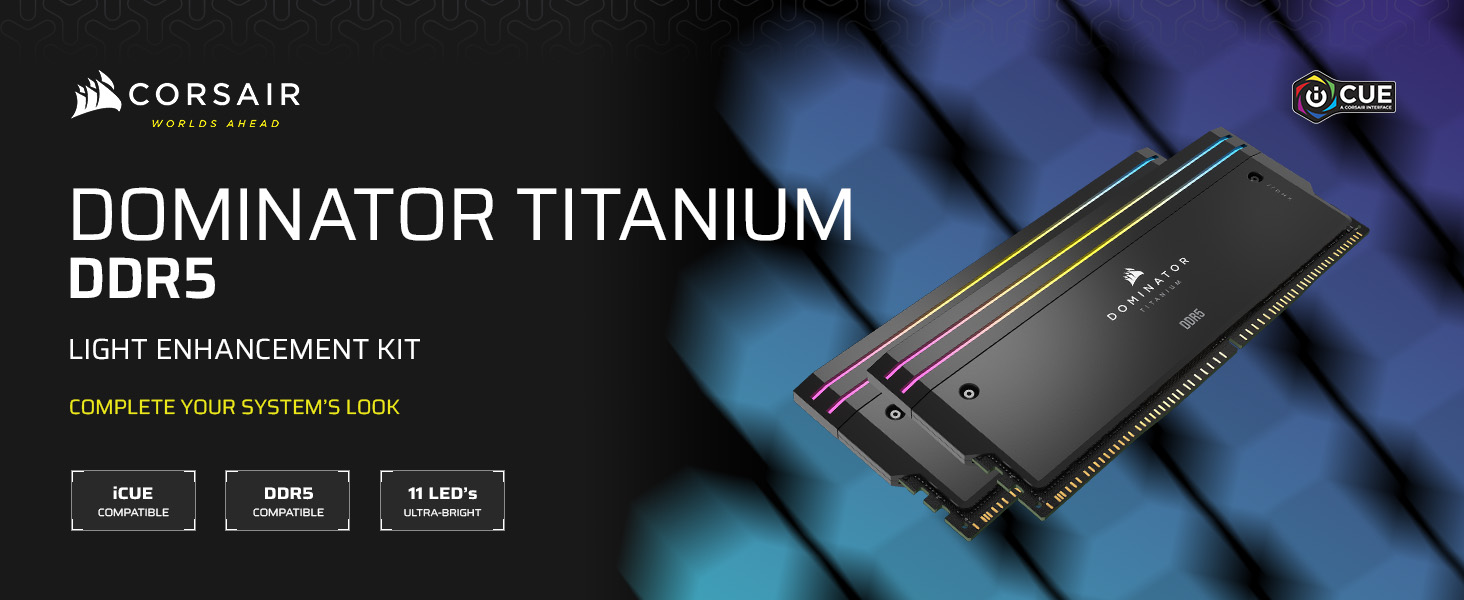 dominator titanium; light enhancement kit; DDR5 light enhancement kit; icue compatible