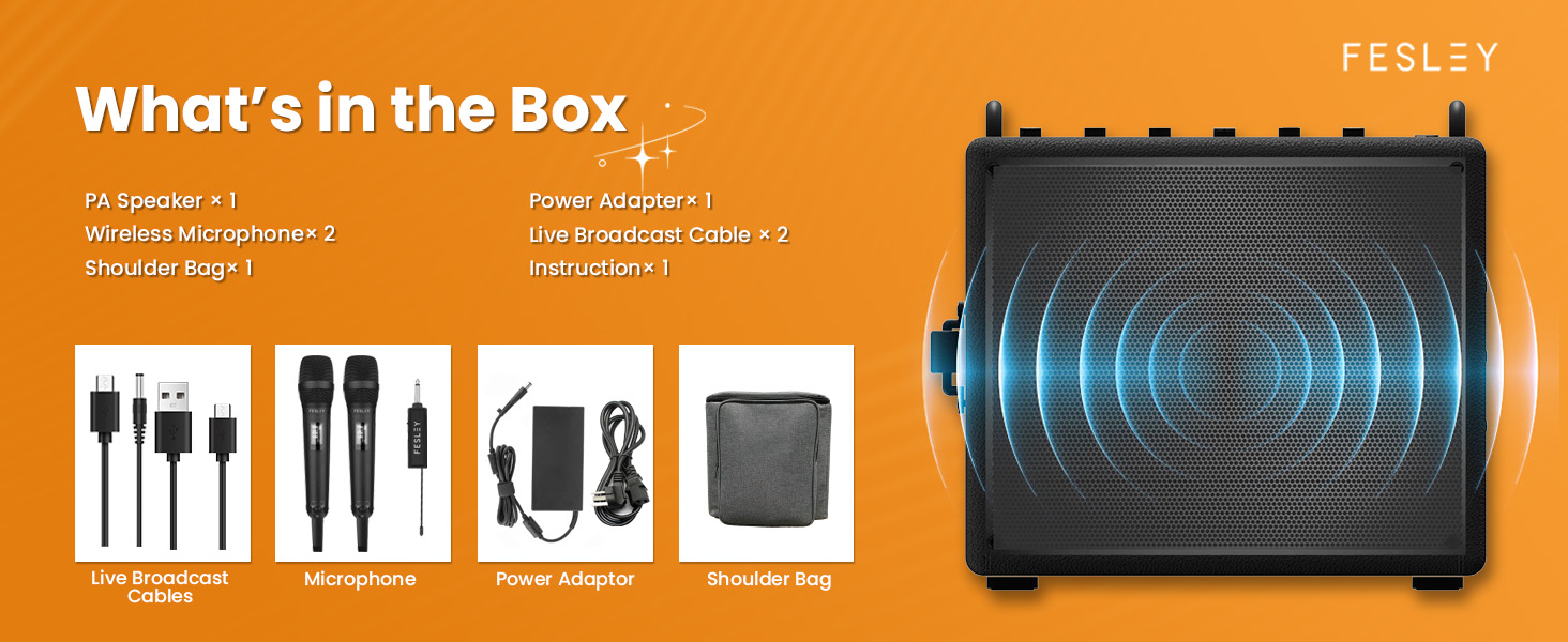 Fesley MultiFunctional PA System, 240w Electric Guitar