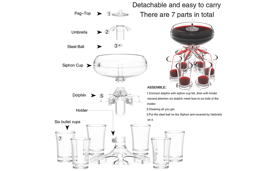LOCYOP 6 Shot Glass Dispenser and Holder,Shot glass holder Shots