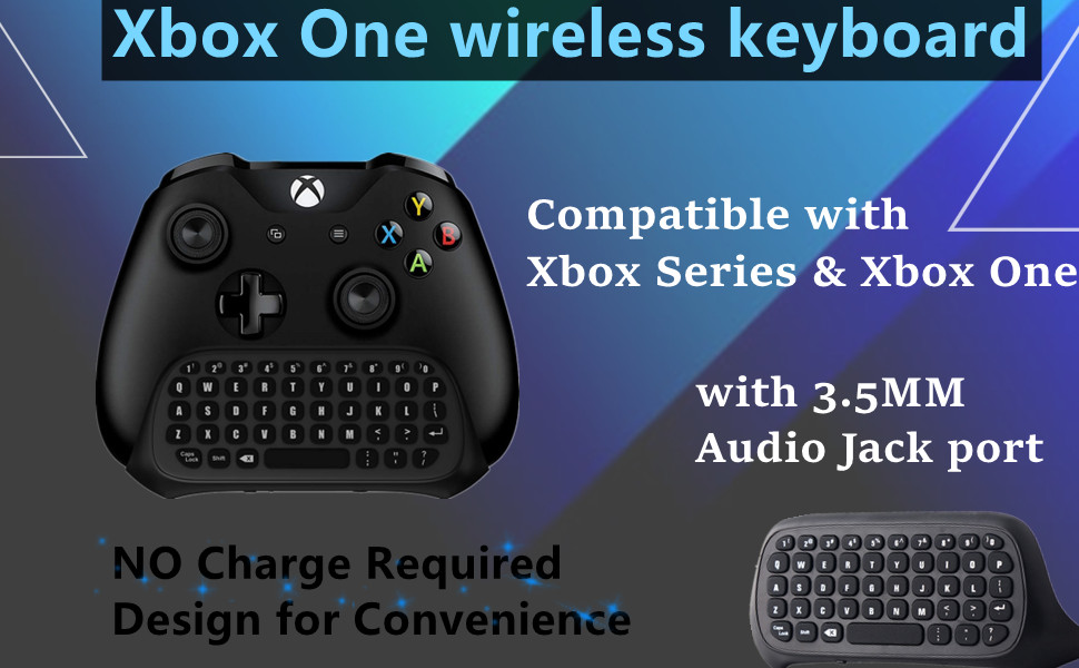 Megadream Xbox One Controller Keyboard, 3.5mm 2.4GHZ Wireless Mini Text
