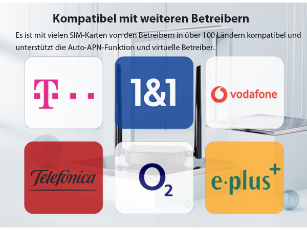 Tenda 4G03 Pro 4G LTE WLAN Router für SIM Karte