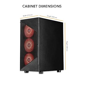 Gladius M4 ( Black ) - Cabinet Dimensions
