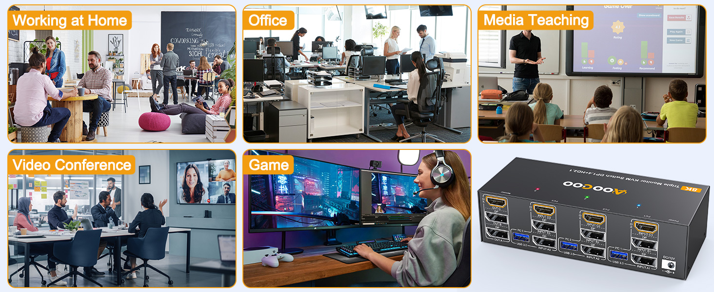 usb 3.0 displayport kvm kvm switch triple monitors kvm switch3 monitor