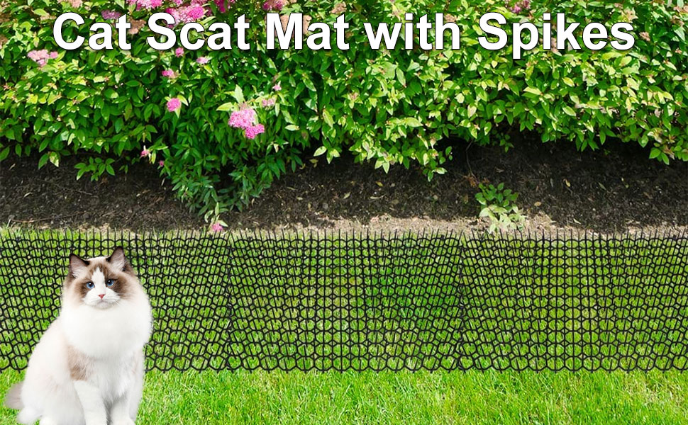 Your's Bath 6 Pcs Cat Scat Mat with Spikes, Cat Repellent Mat, Flat