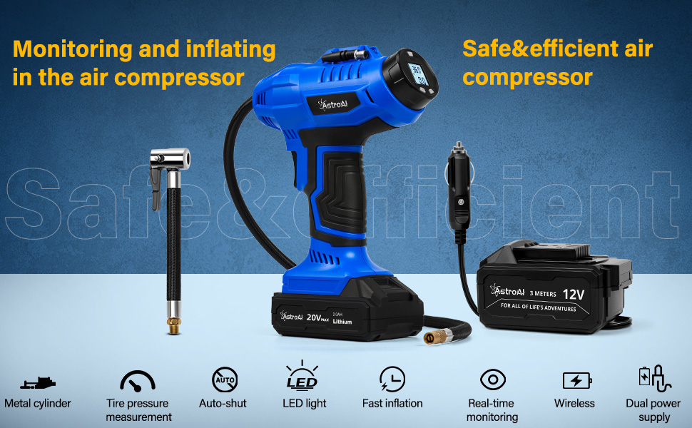 AstroAI Cordless Tire Inflator Air Compressor 20V