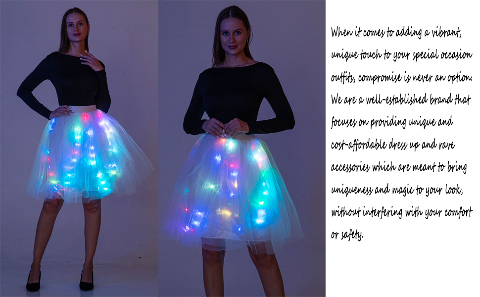 Amazon.com: LED Tulle Skirt – Womens Multicolored LED Tutu