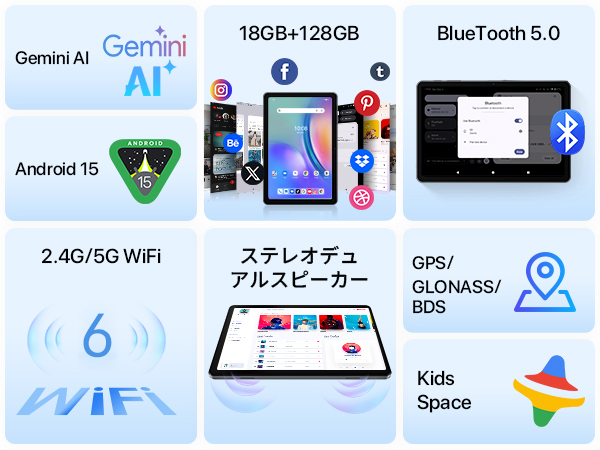 Amazon.co.jp: 【Android 15 タブレットGemini AI搭載 】10インチ