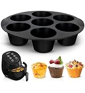 Air Fryer Silicone Cupcake Pan - Egg Bites Mold Nonstick Muffin Pan Cups for Air Fryer Accessorie...