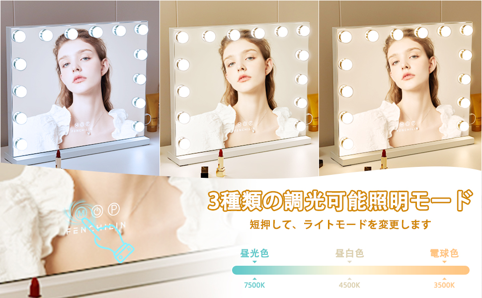 Amazon.co.jp: FENCHILIN 化粧鏡 女優ミラー ハリウッドミラー
