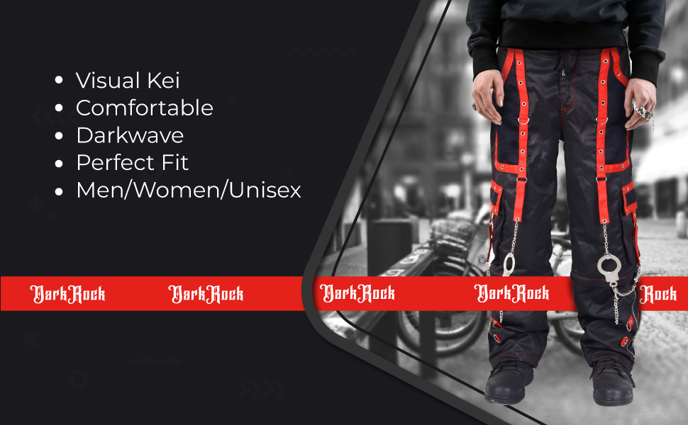 Amazon.com: Gothic Men's Bondage Gothic Cyber Pant Chain
