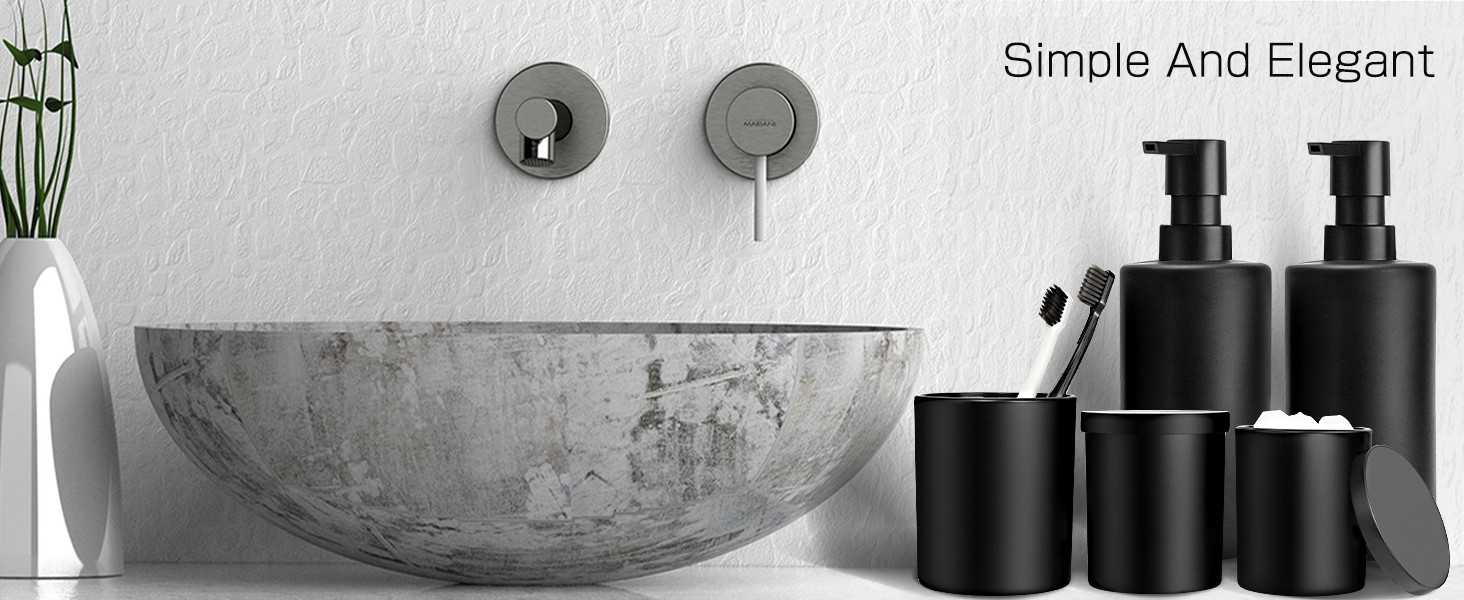 bathroom accessory set