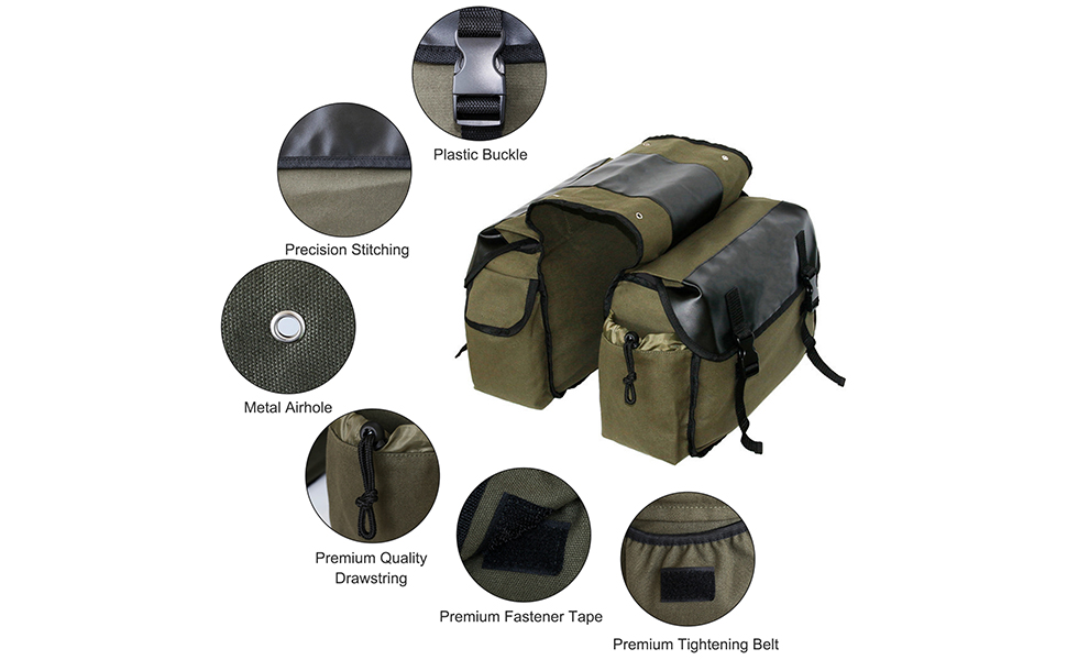 Mulcort Bike Saddle Bag,Motorbike Large Capacity Saddle Bag