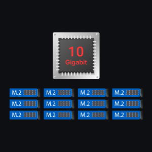 Asustor Flashstor 12 Pro FS6712X - Bay All-SSD NAS Storage Quad-Core 2.0GHz M.2 SSD Slots 10GbE Port 4GB RAM DDR4