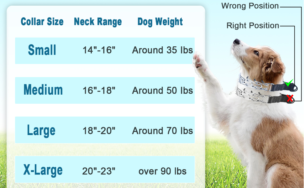 WOSKAR Dog Collar, Adjustable Dog No Pull Collar for Small