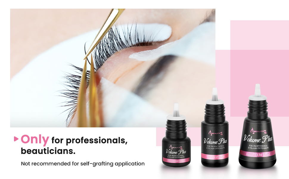 Eyelash Extension Glue Black 2ml, 0.1s Fast Drying Volume Plus Lash