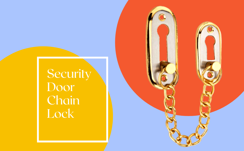 Sardar Brass Silver Gold Door Chain for Door and Home SecurityDoor