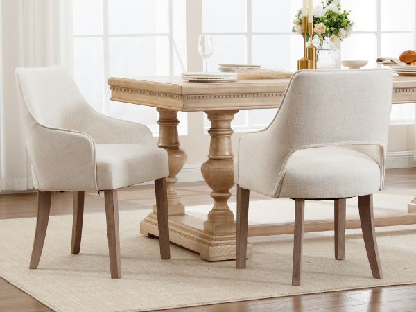 SKRAN Set Of 4 Upholstered Folding Chair, Solid Wood Frame Ergonomically Designed Back And Cushion For Kitchen Restaurant