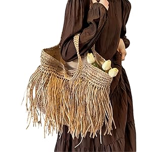 wicker purse woman, handwoven fringe, straw tote bag, straw purse woman, beach straw bag woman