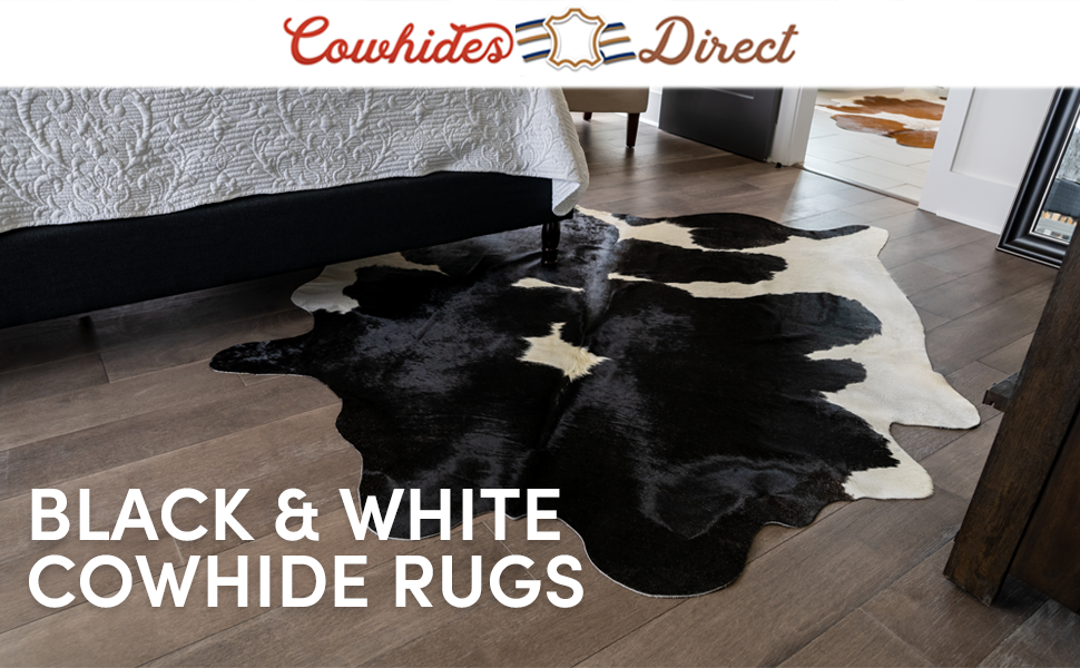 Cowhides Direct Genuine Cowhide Rug Black & White Rug for