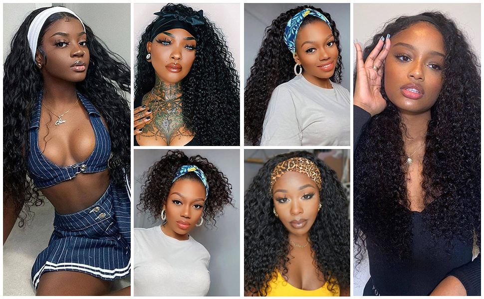 headband wig human hair