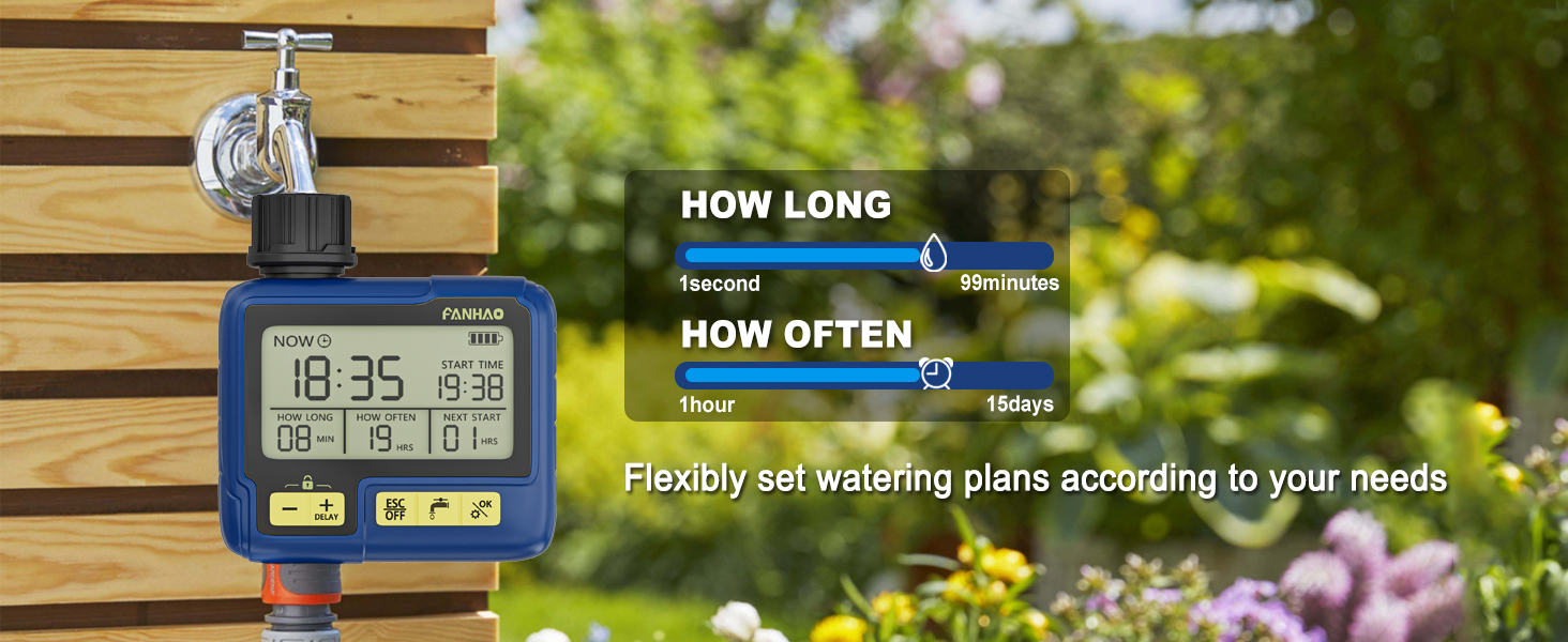 FANHAO Sprinkler Timer, Programmable Water Timer for
