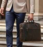 leather business briefcase
