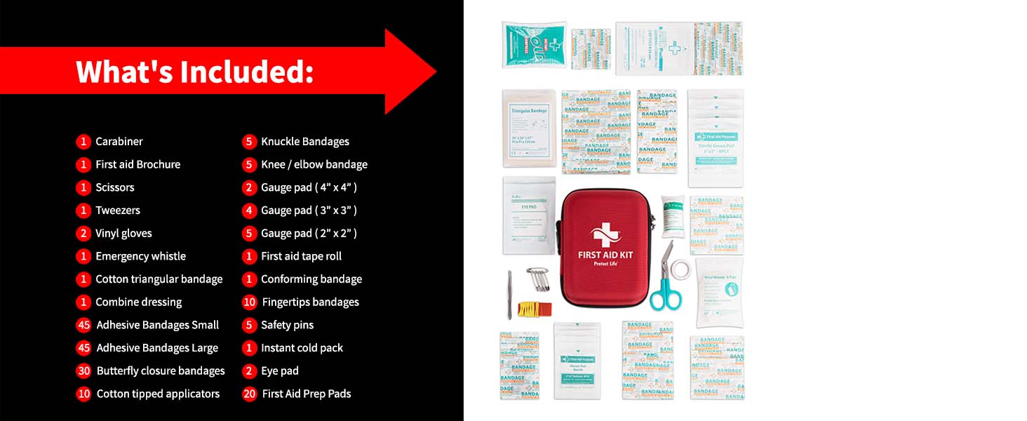 Protect Life First Aid Kit for Home/Businesses HSA/FSA