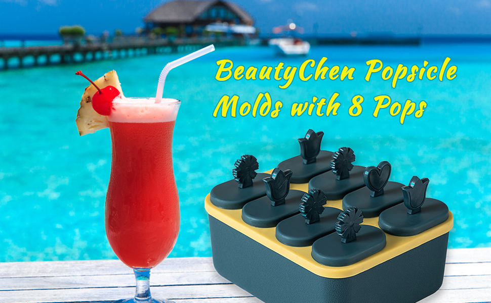 BeautyChen Popsicle Molds with 8 Pops Baby Popsicle Molds