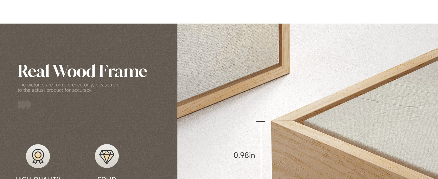 Sturdy framed canvas wall art