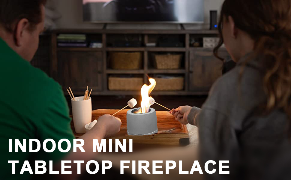 Tabletop Fire Pit for Indoor, Table Top Firepit for Outdoor Fireplaces