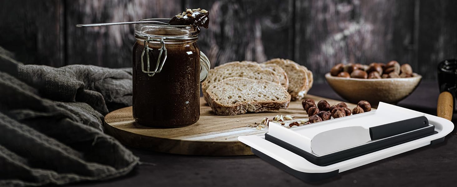 KITCHENDAO Airtight Butter Dish with Lid and Knife