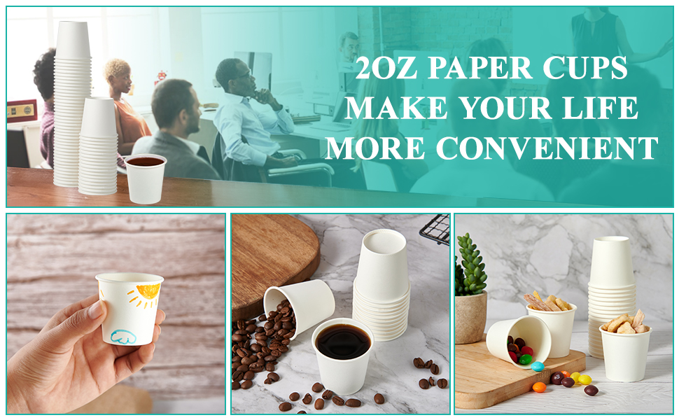 JOLLY PARTY 2 oz Paper Cups, 1440 Pack Bathroom Cups, Small