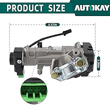 ちーこ Unique Bargains Ignition Switch Lock Cylinder Assembly with