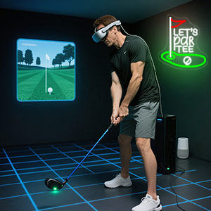 Indoor golf simulator decoration